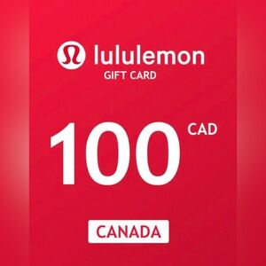 Lululemon $100 CAD Gift Card